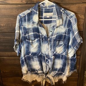 Bleached Baggy Tie shirt